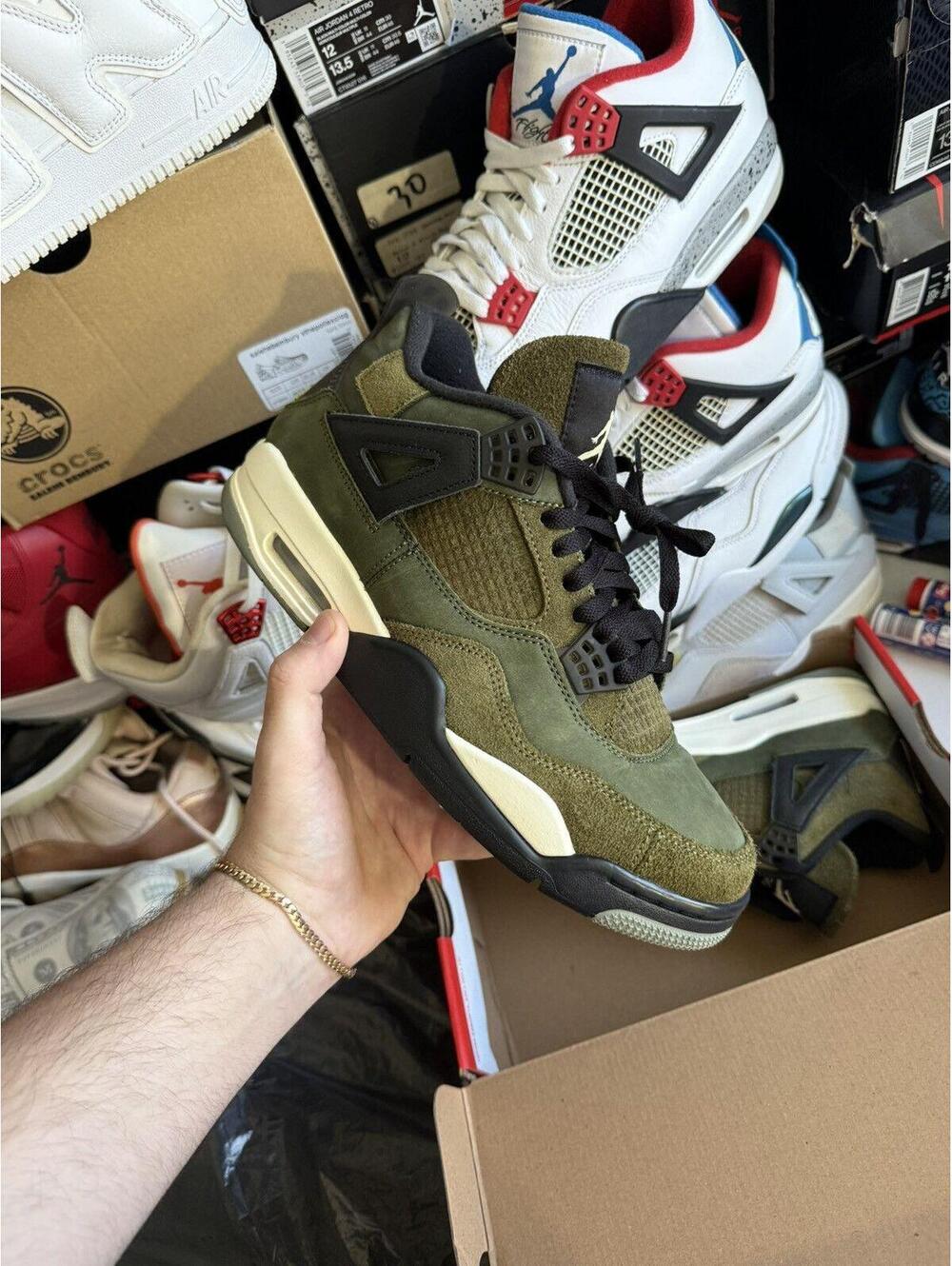 Jordan retro 4 craft olive sz 9